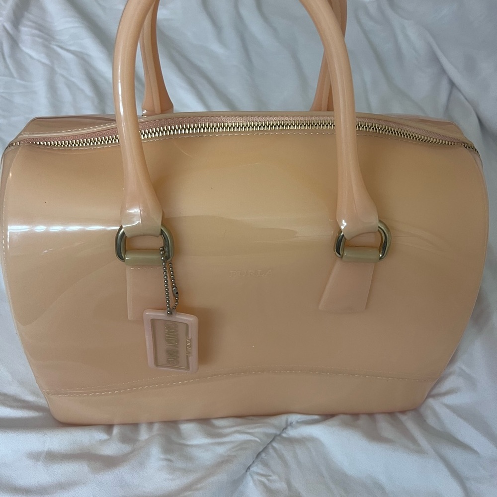 Furla Acacia Jelly Candy handbag with Structured Design and Gold Hardware